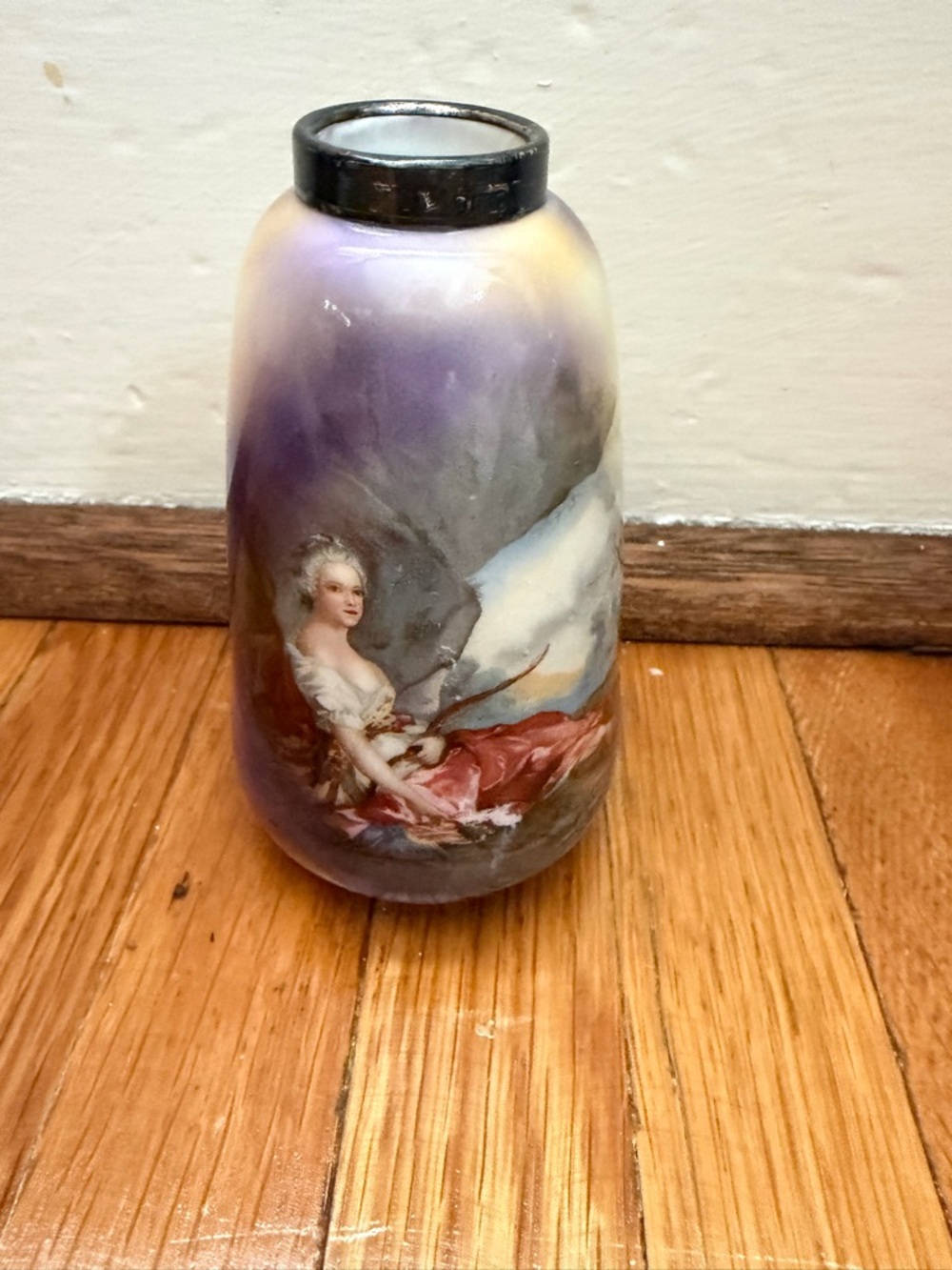 Hand-Painted Limoges Porcelain Decorative Vase